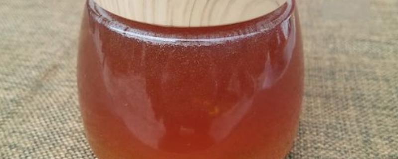 五倍子蜂蜜的简介，未结晶时呈琥珀色或深琥珀色