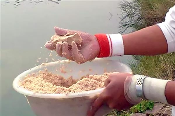 冬天用蚯蚓钓鱼的技巧，建议在气温略高的中午作钓