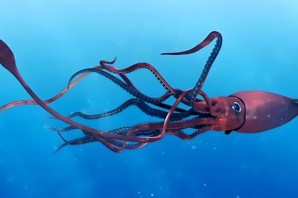 大王乌贼的体型,长度能达到18-20米左右