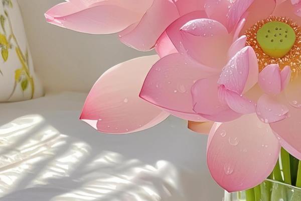 让瓶插荷花开花的方法,把温度保持在15-25℃